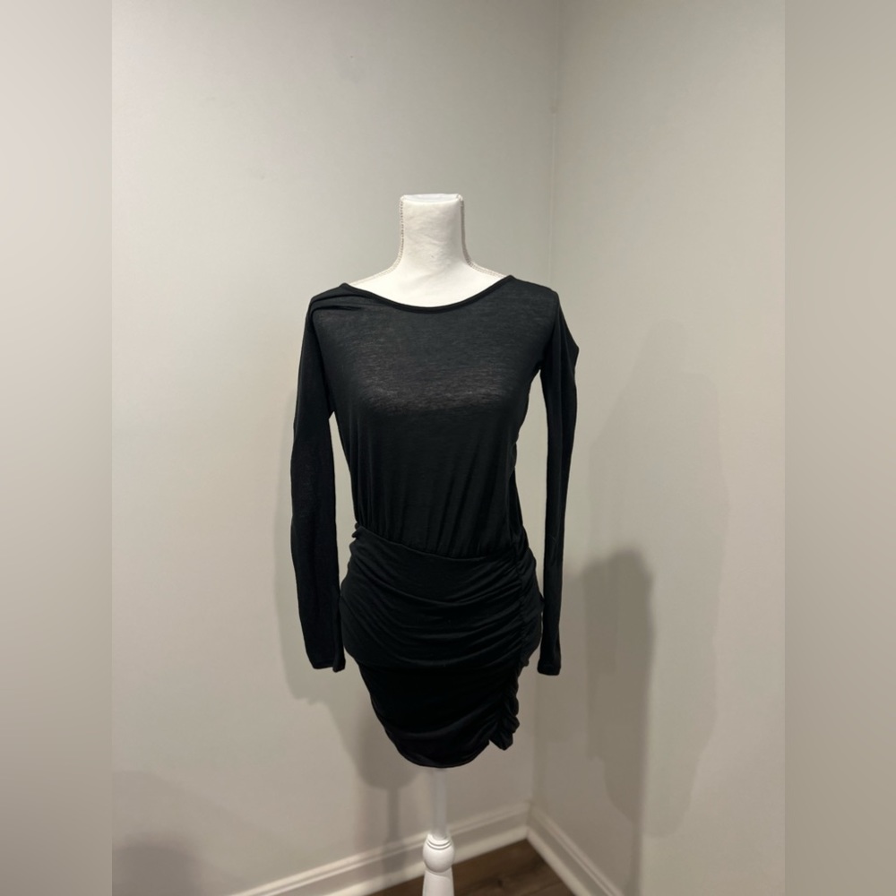 Soft JOIE Tight black long sleeve mini dress